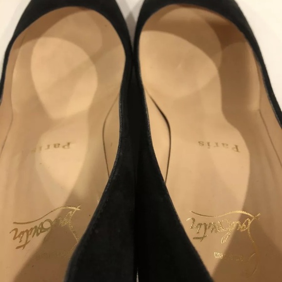 Christian Louboutin suede wedge pumps black 37/6.5 - Picture 5 of 8